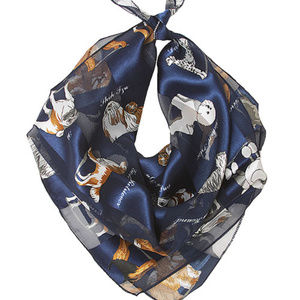 Dogs Blue Scarf New Square 21"x 21" Several Breeds